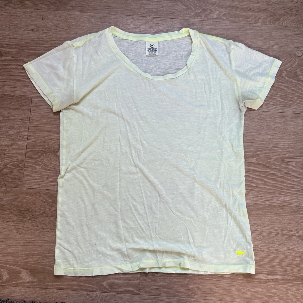 PINK Victoria's Secret Yellow T-Shirt